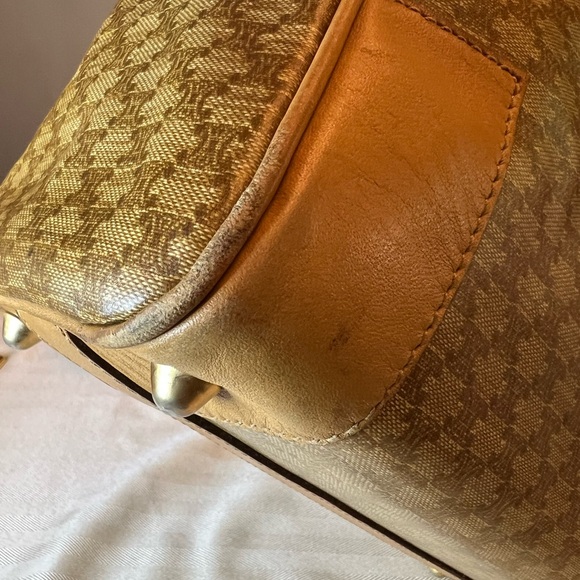 CELINE Triomphe Boston Bag Coated Canvas and Leather Satchel - Picture 8 of 14